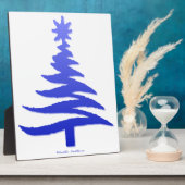 Plaque Photo Arbre de Noël Cobalt bleu (Côté)