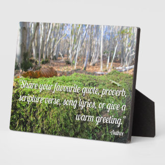 Plaque Photo Arbre en mousse d'automne - Personnalisé