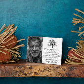 Plaque Photo Arbre familial élégant | Mémorial de conservation (Côté)