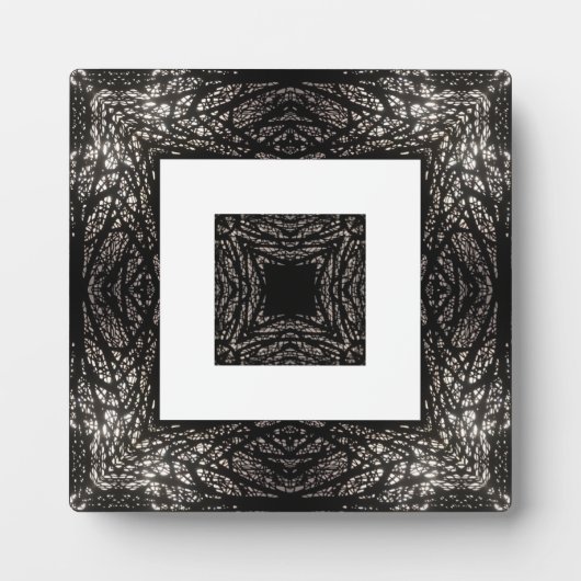 Plaque Photo Arbre motif noir et blanc (Devant)