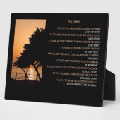 Plaque Photo Arbre & Océan Coucher de soleil "Faites-le quand v (Côté)