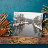 Plaque Photo Arbres se reflétant dans la rivière (Côté)