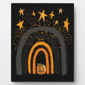 Plaque Photo Arc arc-en-ciel d'Halloween | Citrouille, tourbill (Devant)