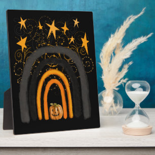 Plaque Photo Arc arc-en-ciel d'Halloween   Citrouille, tourbill