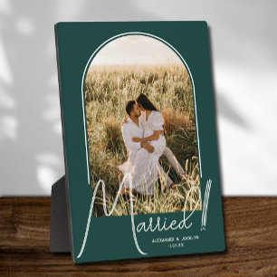 Plaque Photo Arc de mariage Photo Vert Emeraude