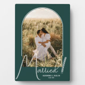 Plaque Photo Arc de Mariage Photo Vert Émeraude (Devant)