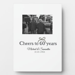 Plaque Photo Arc doré félicite pour les 60 ans de mariage 