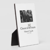 Plaque Photo Arc doré pour 60 ans de mariage (Côté)