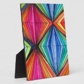 Plaque Photo Arc-en-ciel - Art optique géométrique (Côté)