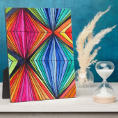 Plaque Photo Arc-en-ciel - Art optique géométrique (Côté)