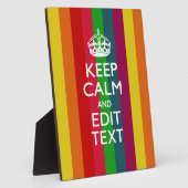 Plaque Photo Arc-En-Ciel Vibrant Gardez Le Calme Et Votre Perso (Côté)