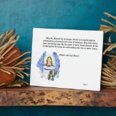 Plaque Photo Archangel Micheal avec prière (Côté)