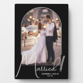 Plaque Photo Arche de mariage Photo Noir (Devant)