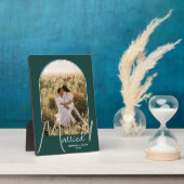 Plaque Photo Arche de mariage Photo Vert Émeraude (Côté)