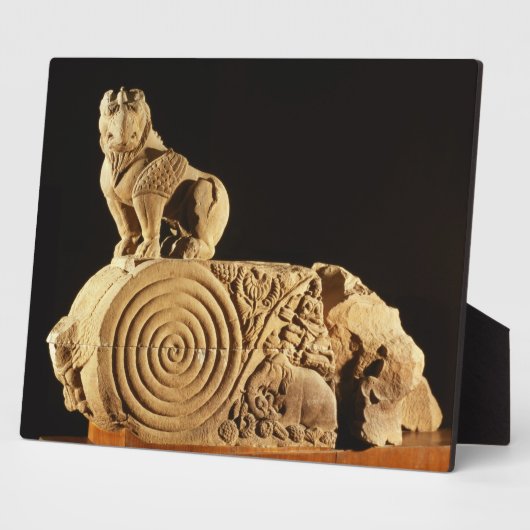 Plaque Photo Archivage de grès Buff avec griffin, Sanchi, MP (Côté)