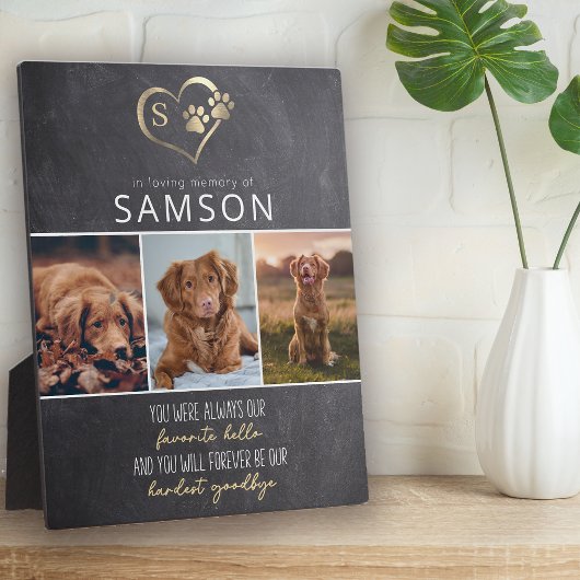 Plaque Photo Ardoise Préféré Bonjour Au revoir le plus difficil