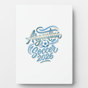 Plaque Photo Argentine Football 2026 Football Gras Pays Typogra