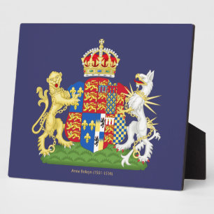 Plaque Photo Armoiries Anne Boleyn