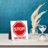 Plaque Photo Arrêter la violence armée (Insitu)