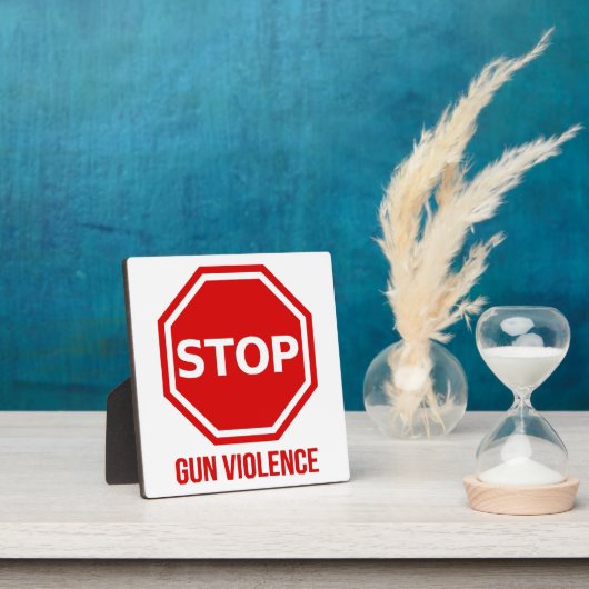 Plaque Photo Arrêter la violence armée (Insitu)