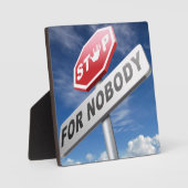 Plaque Photo Arrêter pour personne (Recto)