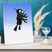 Plaque Photo Arrière - plan Black Flying Robot Blue Sky (Côté)