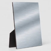 Plaque Photo Arrière - plan d'apparence argenté brossé (Côté)