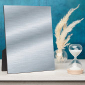 Plaque Photo Arrière - plan d'apparence argenté brossé (Côté)