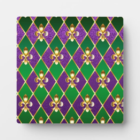 Plaque Photo Arrière - plan de bijoux Mardi Gras (Devant)