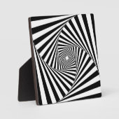 Plaque Photo Arrière - plan d'illusion optique B&W (Recto)