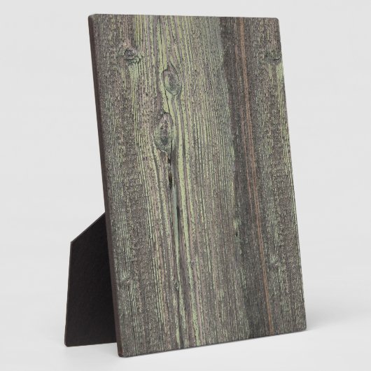 Plaque Photo Arrière - plan en bois Patiné foncé rustique (Côté)