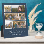 Plaque Photo Arrière - plan modifiable couleur six photo Collag<br><div class="desc">Plaque photo avec six photos disposées dans une grille avec une bordure blanche autour d'elles et toutes contre une couleur arrière - plan modifiable (cliquez sur customiser pour changer la couleur arrière - plan). Vous pouvez également ajouter votre nom de famille dans une police de calligraphie stylisée et l'année établie....</div>