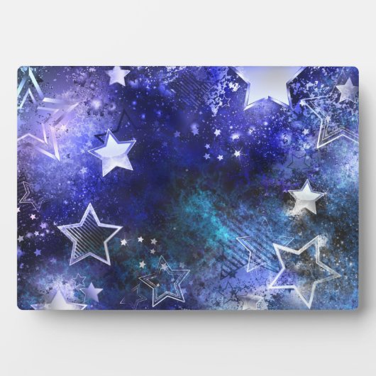 Plaque Photo Arrière - plan spatial avec étoiles (Devant)