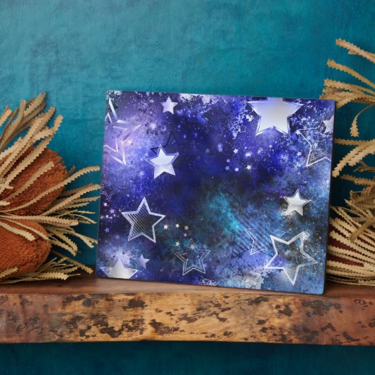 Plaque Photo Arrière - plan spatial avec étoiles (Côté)