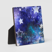 Plaque Photo Arrière - plan spatial avec étoiles (Recto)