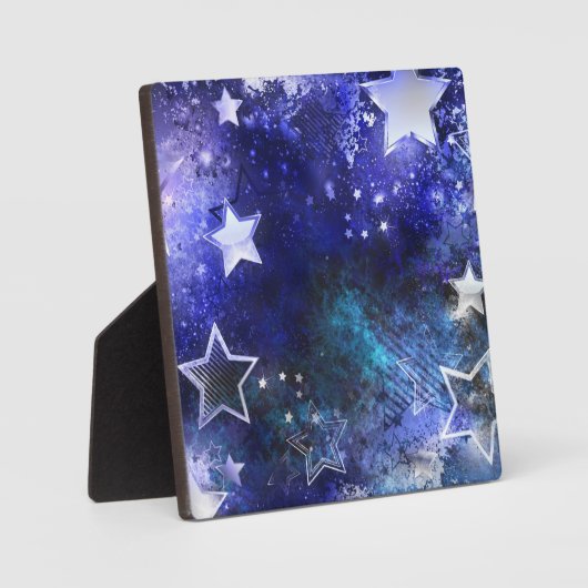 Plaque Photo Arrière - plan spatial avec étoiles (Recto)