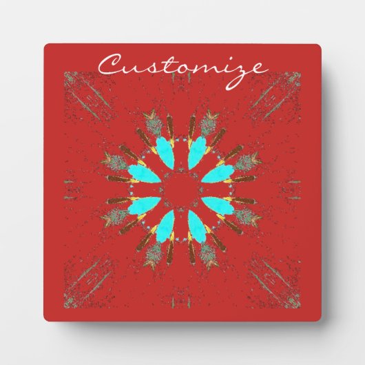 Plaque Photo Arrowhead Feathers Pow-wow Motif Thunder_Cove (Devant)