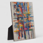 Plaque Photo Art Abstrait géométrique moderne (Côté)