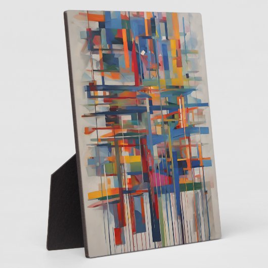 Plaque Photo Art Abstrait géométrique moderne (Côté)