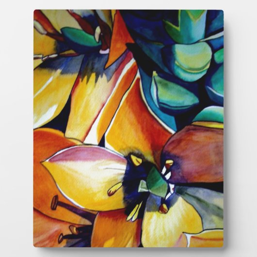 Plaque Photo Art aquarelle de l'étoile de Bethléem jaune (Devant)