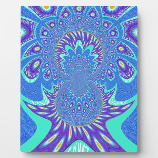 Plaque Photo Art bleu moderne (Devant)