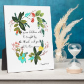 Plaque Photo Art chrétien cool - Ésaïe 54:13 (Côté)