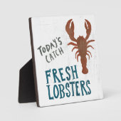Plaque Photo Art côtier | Homards frais (Recto)