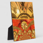 Plaque Photo Art Culturel Africain : Design Rouge Or Riche (Côté)