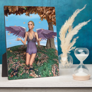 Plaque Photo Art de fantaisie d'ange priant violet Automne