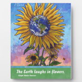 Plaque Photo Art de la Terre de tournesol (Devant)