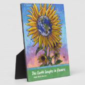 Plaque Photo Art de la Terre de tournesol (Côté)