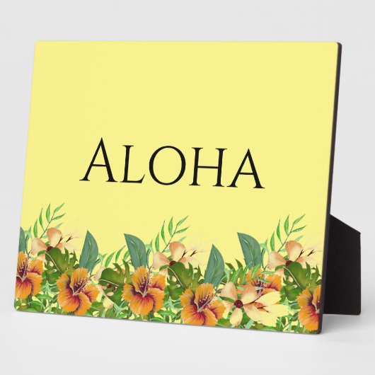 Plaque Photo Art de table Fleurs Tropicales Aloha (Côté)