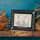 Plaque Photo Art déco classique (horizontal - personnalisé) (Côté)