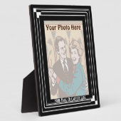 Plaque Photo Art déco classique (vertical - personnalisé) (Côté)
